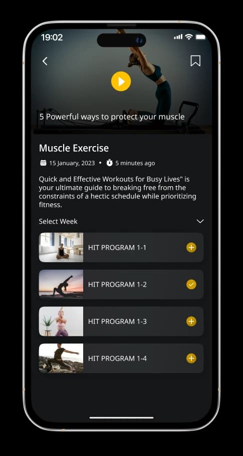 JyimCast screen with an expert video and program list