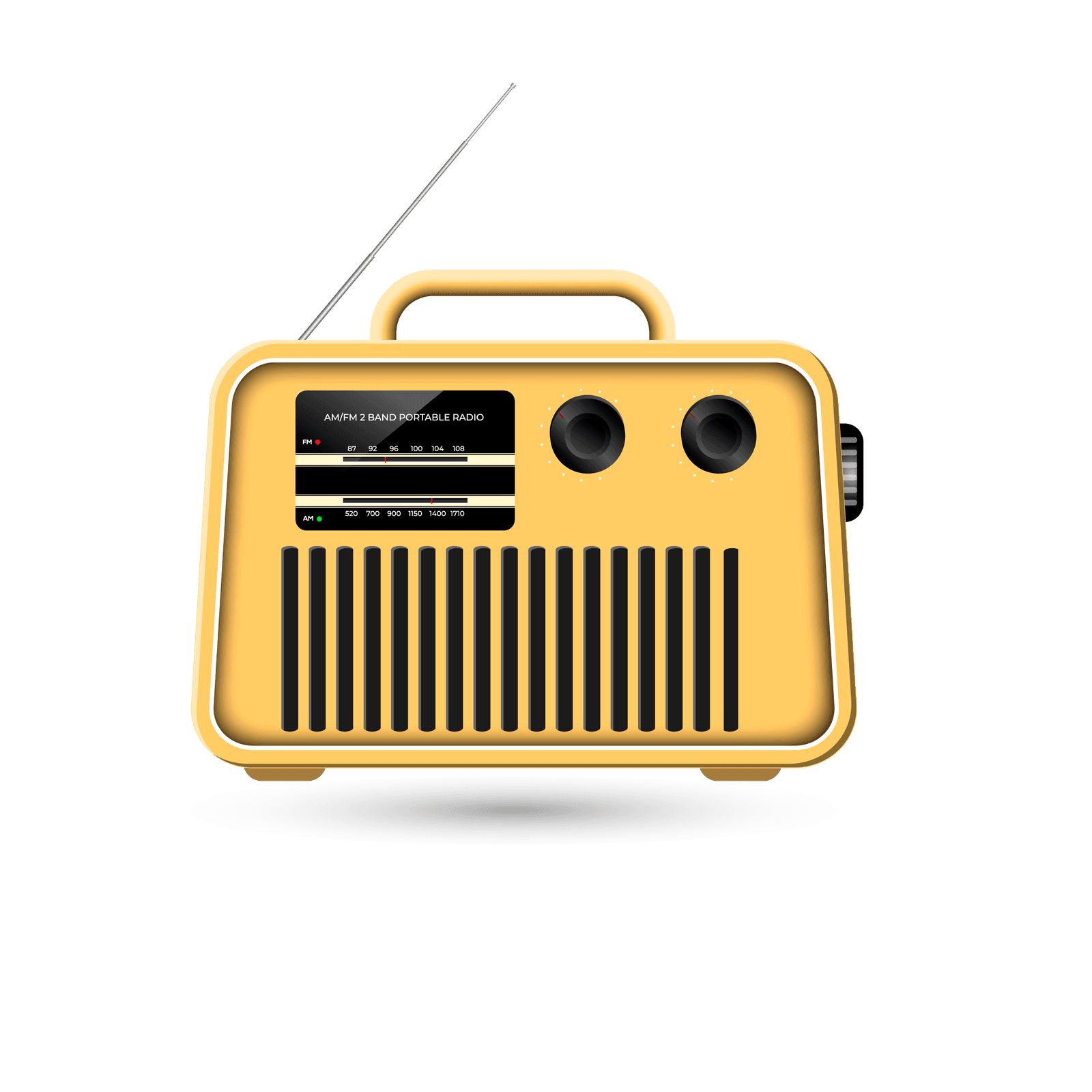 Illustration of a retro portable radio