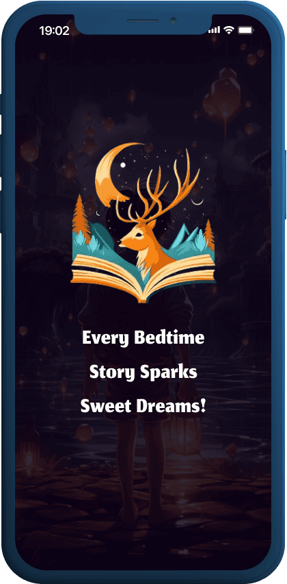Storybee splash screen reading Every Bedtime Story Sparks Sweet Dreams