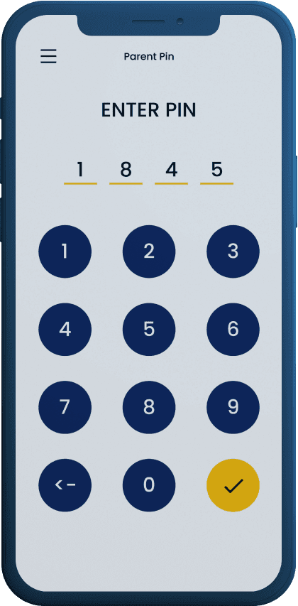 Storybee parent PIN entry screen
